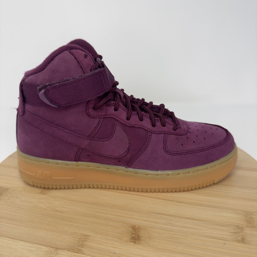 Nike Air Force 1 High WB GS Shoes Kids Size 6Y‎ Purple Bordeaux 922066-600